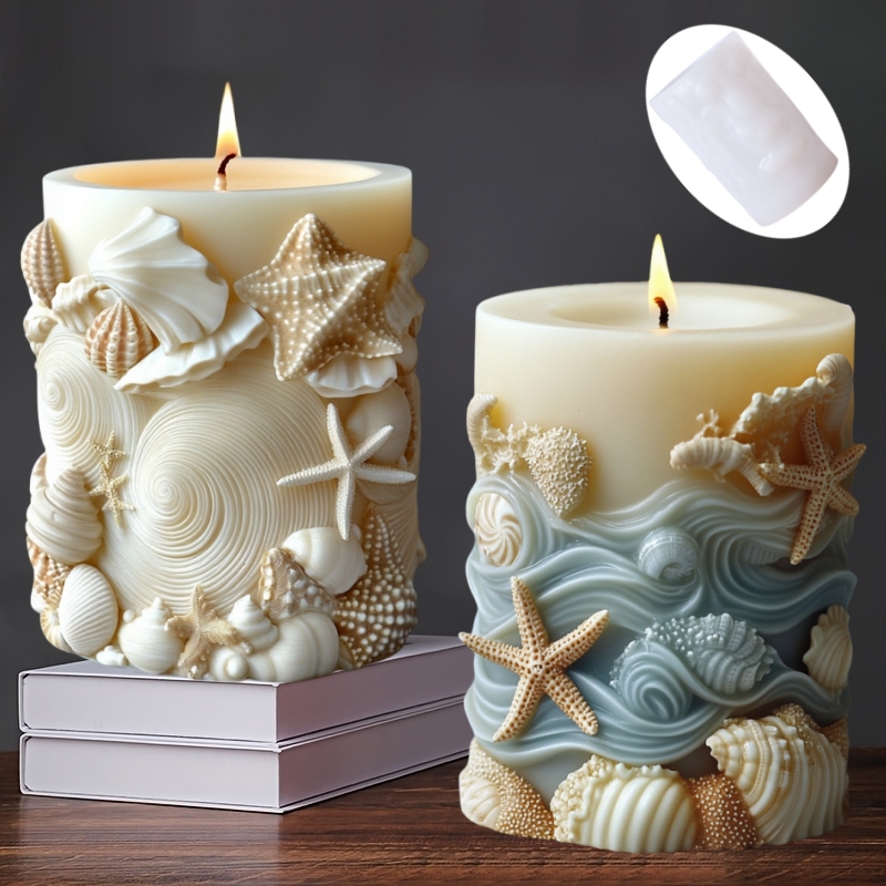 Resin Ocean Wave Mold - Stampo in silicone per candela cilindrica